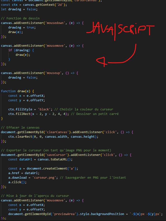 Exemple de code JavaScript